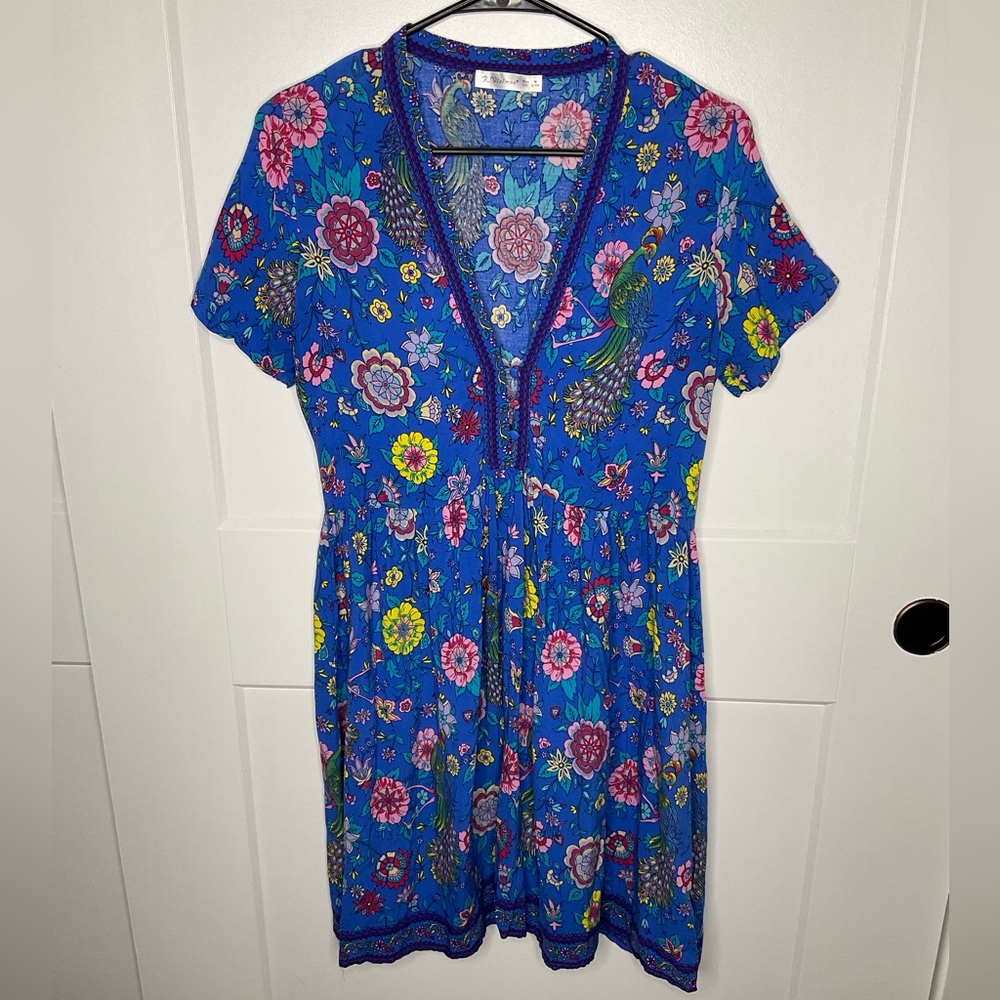 Blue Peacock Dress